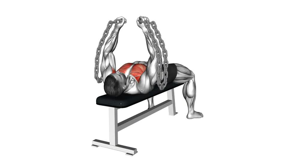 Fly Reps Weighted Chains Lying Bench Fly - ManiacMuscle
