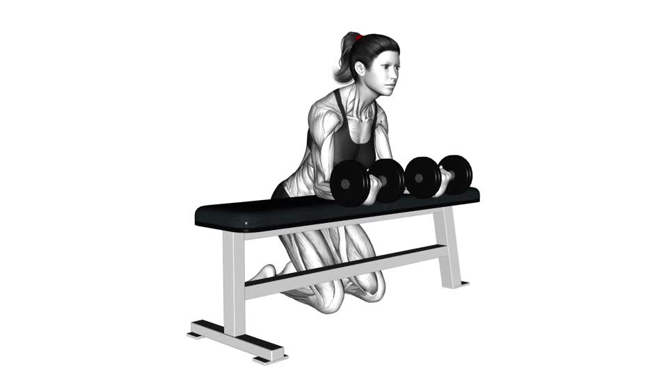 Dumbbell Over Bench Reverse Wrist Curl - ManiacMuscle