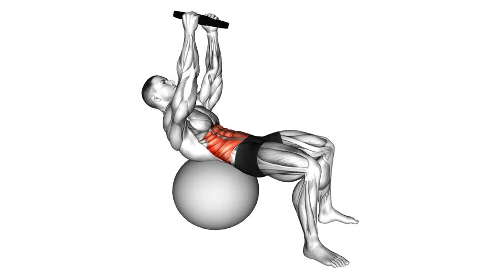 Mp Crunch Weighted Overhead Crunch on Stability Ball - ManiacMuscle